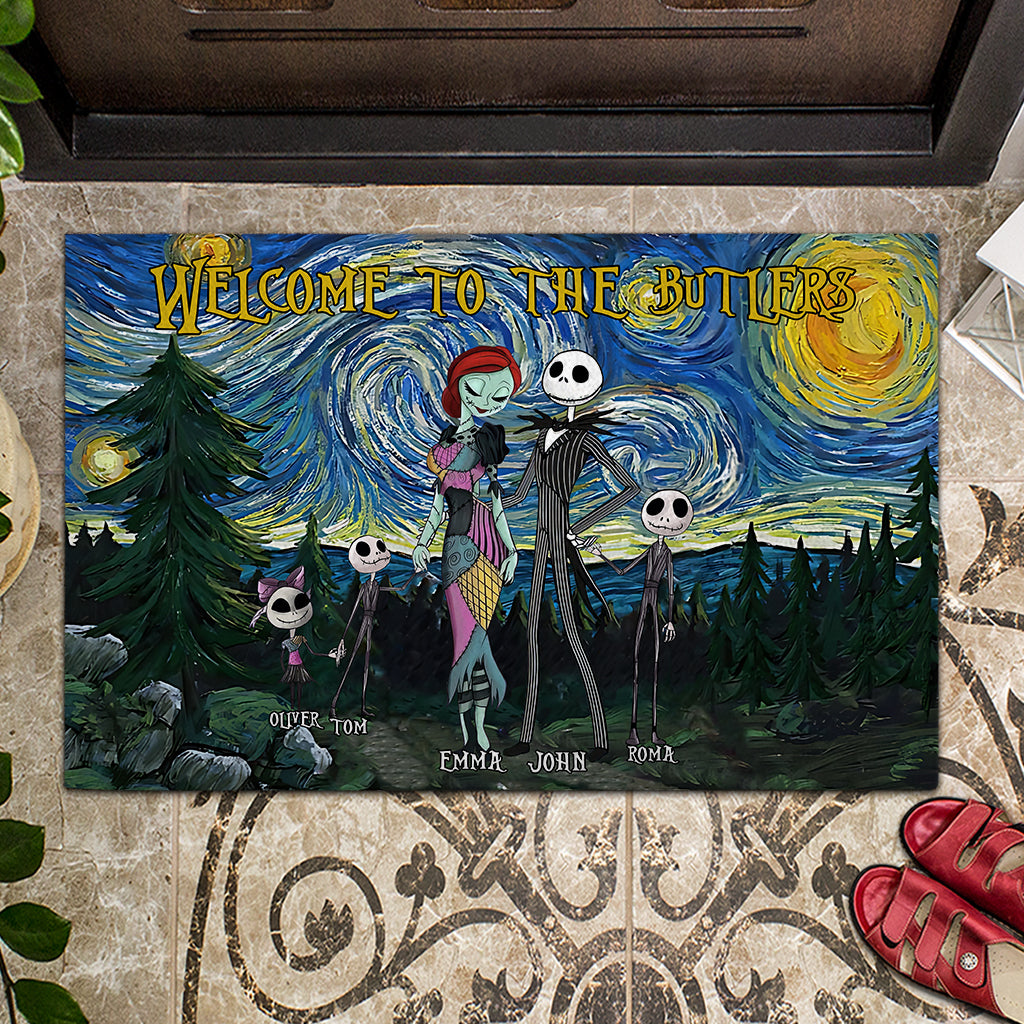 Personalized Nightmare Doormat Custom Welcome Mat for Family Doormat GradoCreations