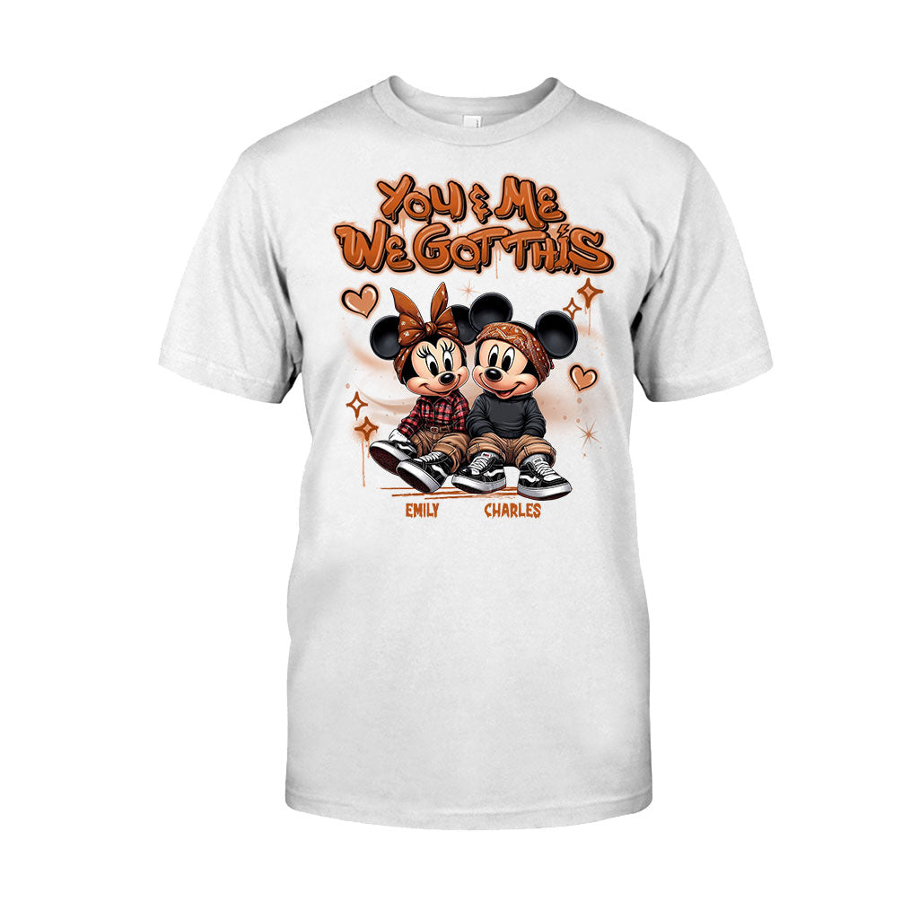 Personalized Couples Mouse T-shirt & Hoodie with Custom Names for Engagement or Anniversary T-shirt & Hoodie GradoCreations
