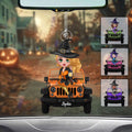 Personalized Witch Car Ornament Custom Shaped Gift for Halloween One-sided Custom Shaped Car Ornament GradoCreations
