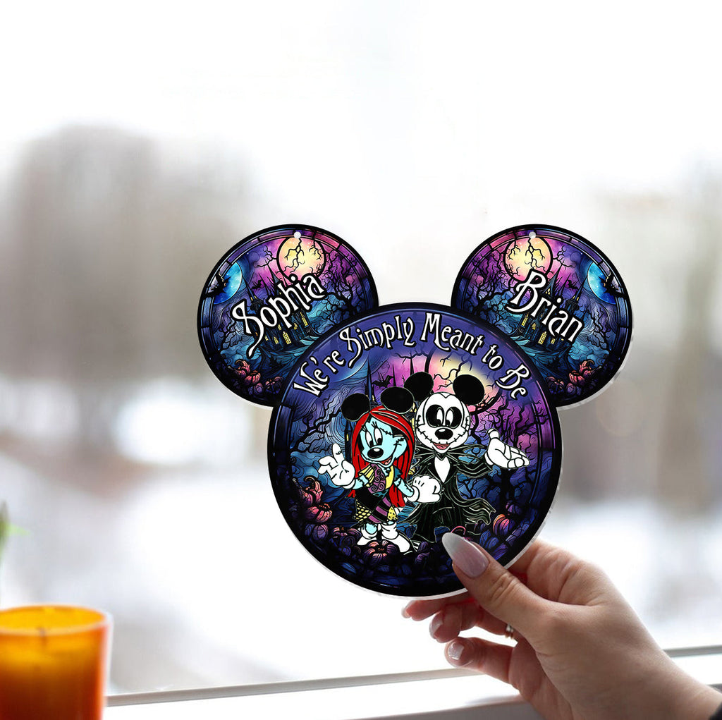 Personalized Mouse Suncatcher Ornament for Couples | Unique Gift Idea Window Hanging Suncatcher Ornament GradoCreations