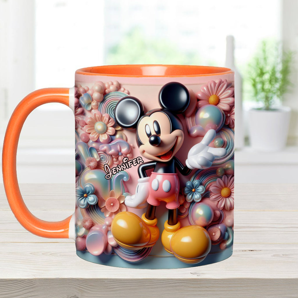 Personalized Ceramic Accent Mug with Magical Mouse Design for Christmas or Birthday Accent Mug GradoCreations