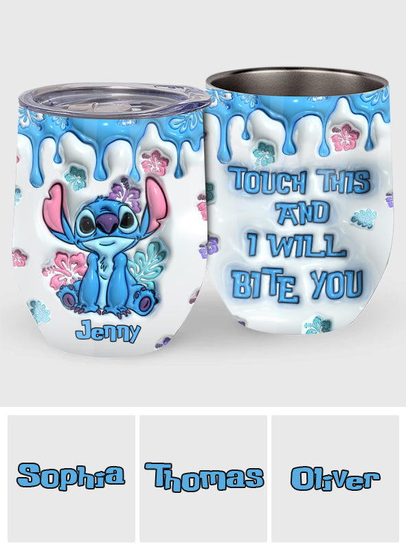 Personalized Ohana Wine Tumbler Custom Name Gift for Birthday Wine Tumbler GradoCreations