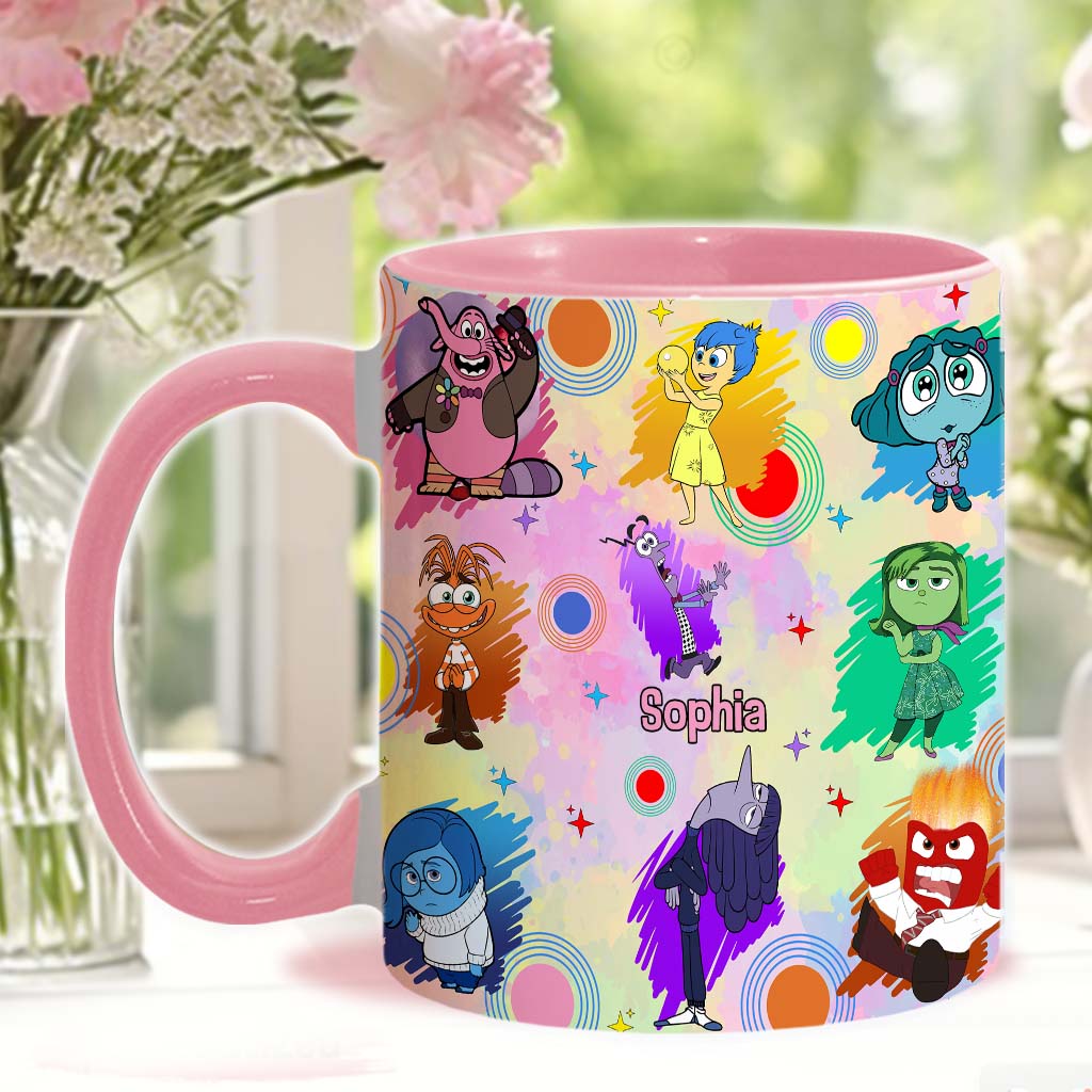 Personalized Accent Mug with Emotions Design Gift for Friends Accent Mug GradoCreations