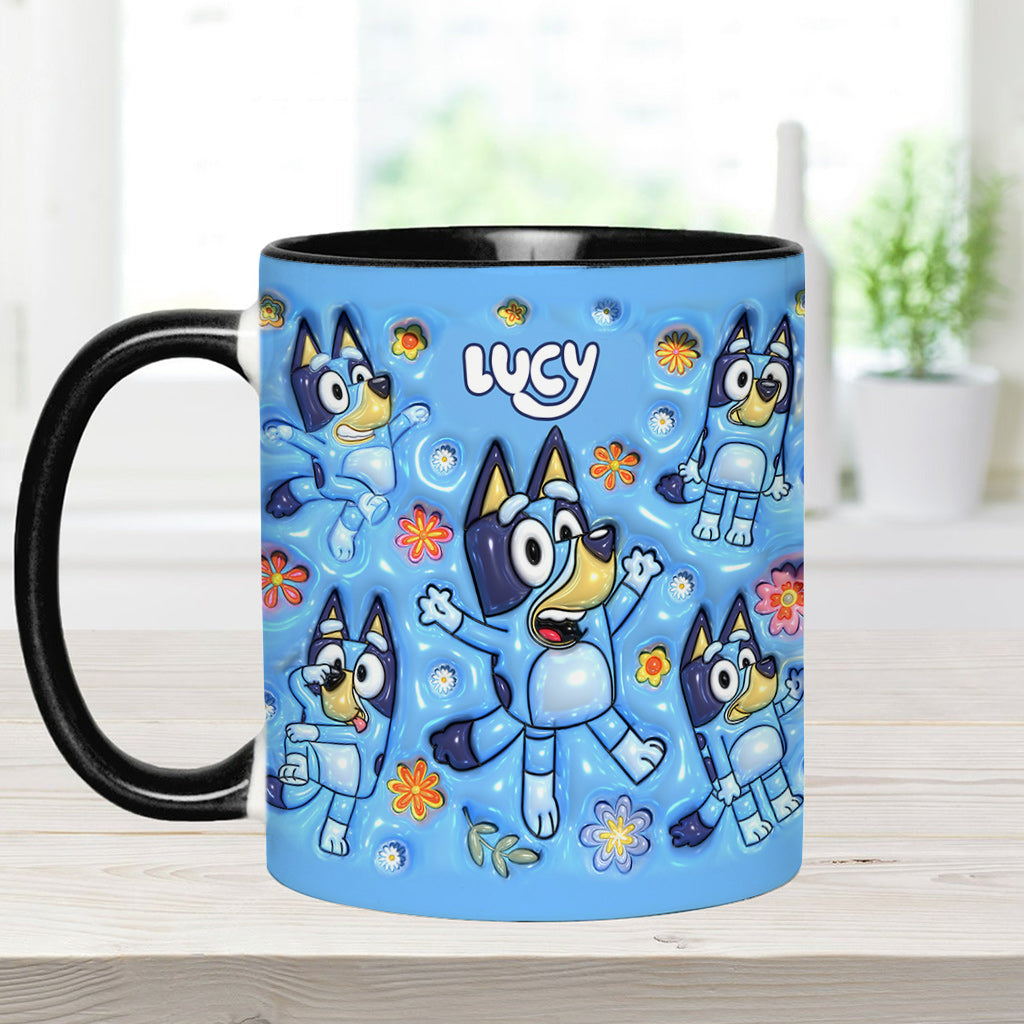 Personalized Dog Accent Mug Custom Name Unique Gift for Kids Accent Mug GradoCreations
