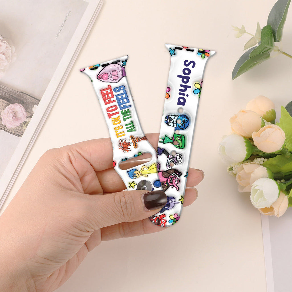 Personalized Silicone Apple Watch Band Custom Name Gift Apple Watch Band GradoCreations
