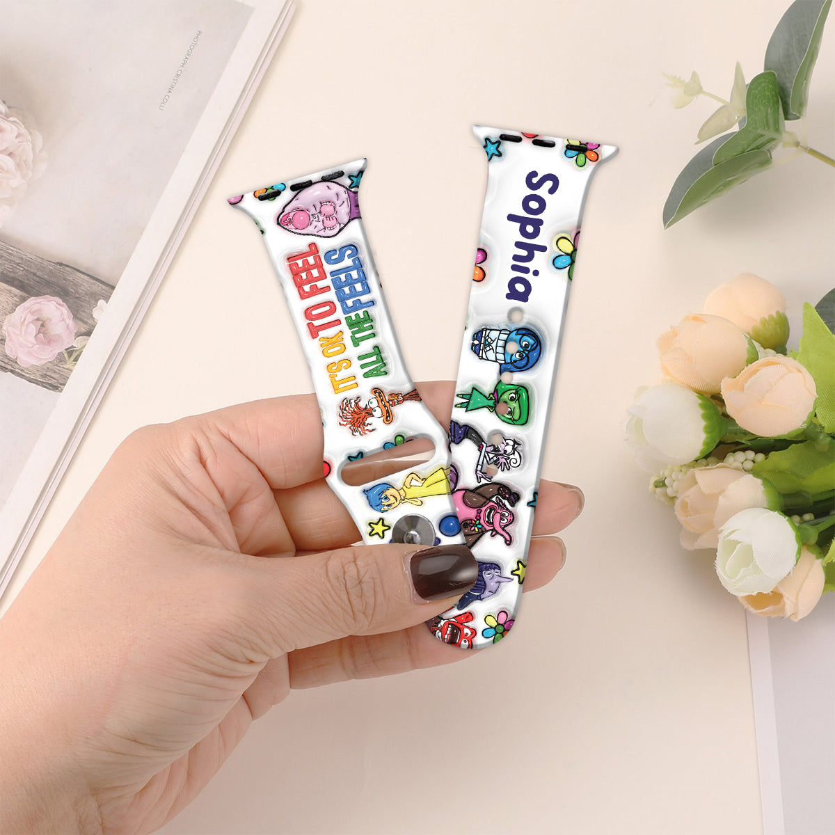Personalized Silicone Apple Watch Band Custom Name Gift Apple Watch Band GradoCreations