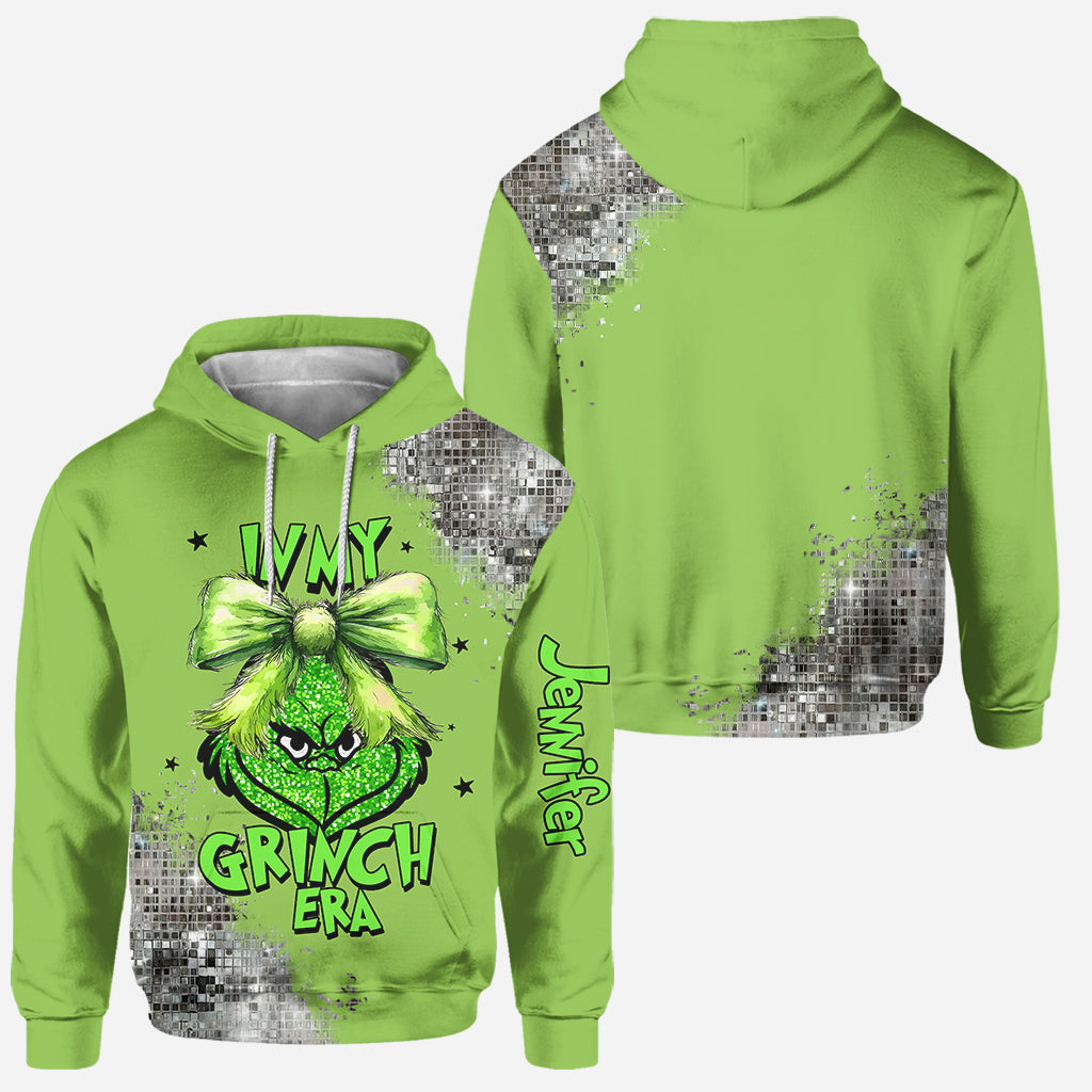 Personalized Grinch Era Hoodie and Leggings Set Gift for Christmas Hoodie & Leggings GradoCreations