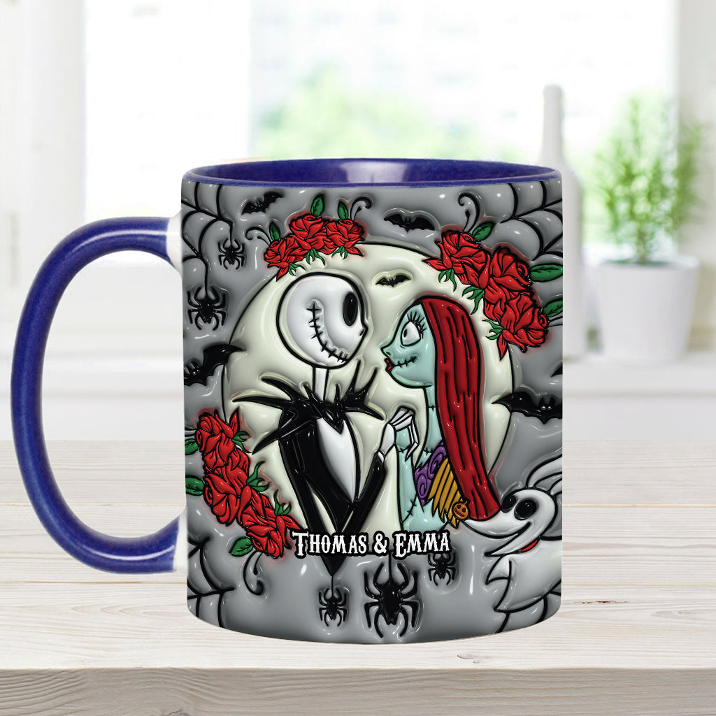 Personalized Nightmare Accent Mug for Couples | Custom Name Gift Accent Mug GradoCreations
