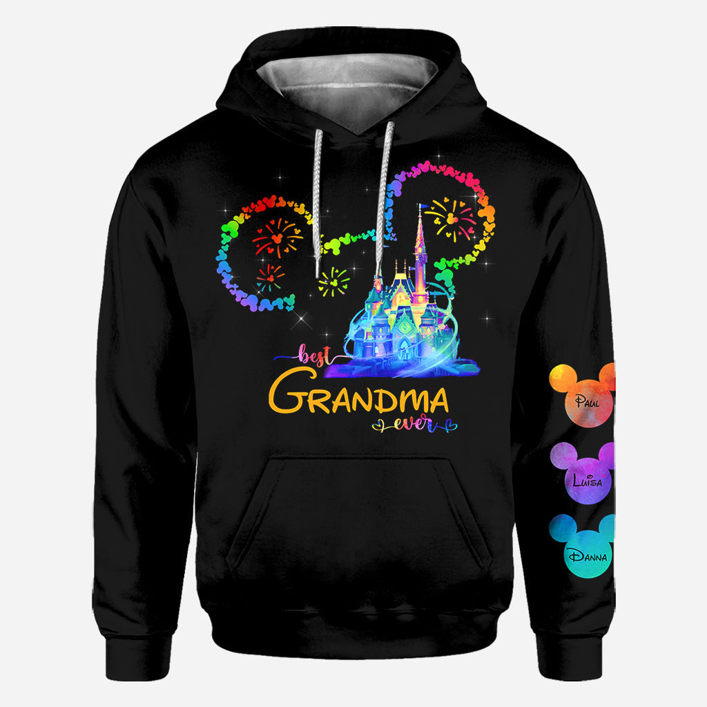 Personalized Colorful Mouse Ear All Over Shirt Gift for Grandma All Over Shirt GradoCreations