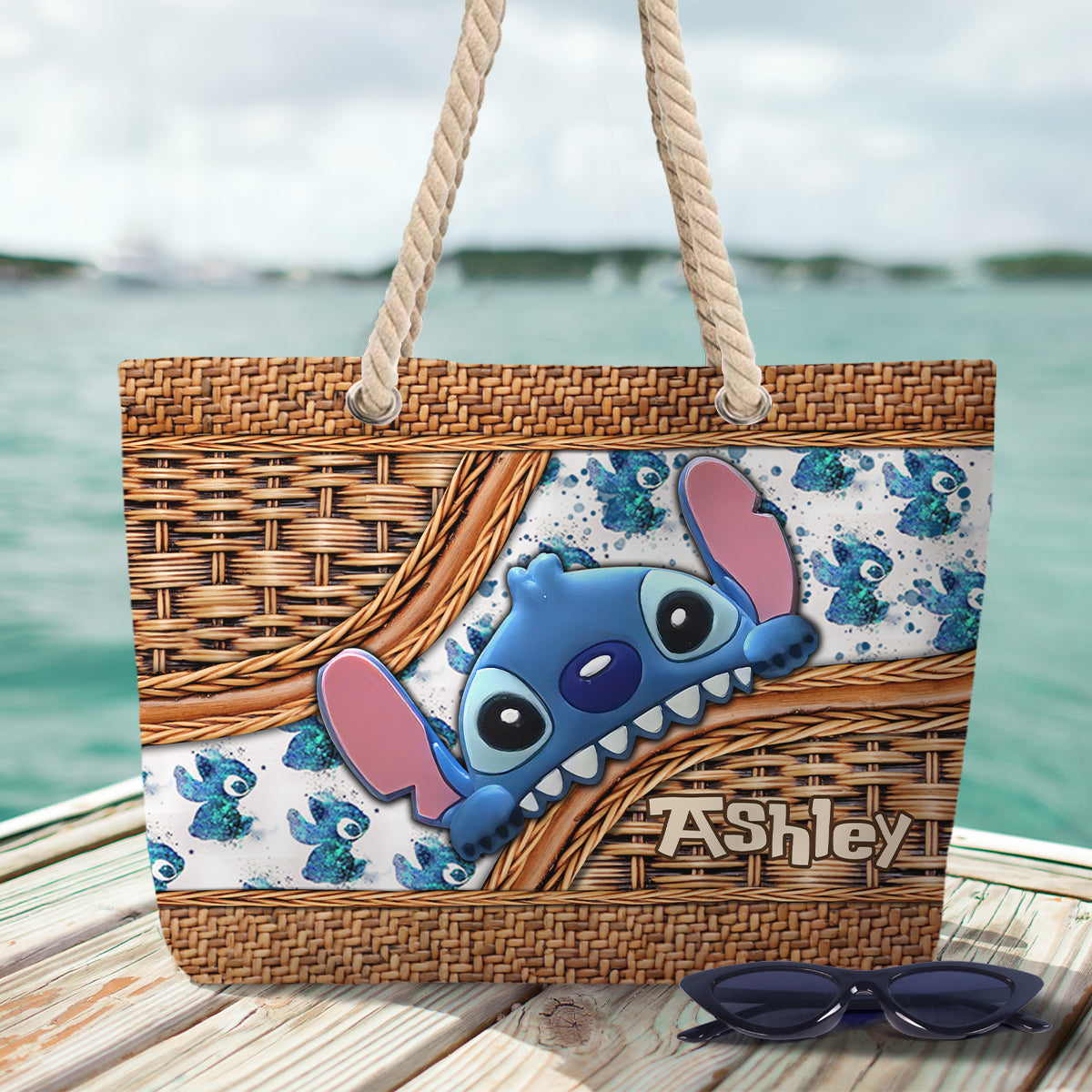 Personalized Canvas Beach Bag with Custom Design for Beach Day Beach Bag GradoCreations