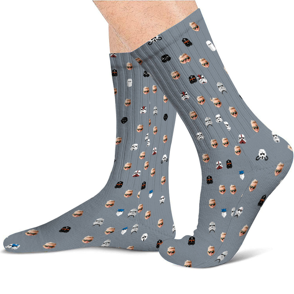 Personalized Dad Socks with Custom Photos for Father's Day Gift Socks GradoCreations