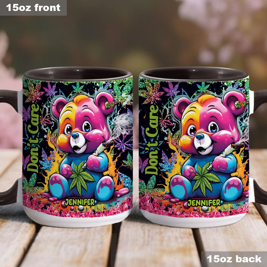 Personalized Don't Care Bear Weed Accent Mug Custom Name Gift Accent Mug GradoCreations