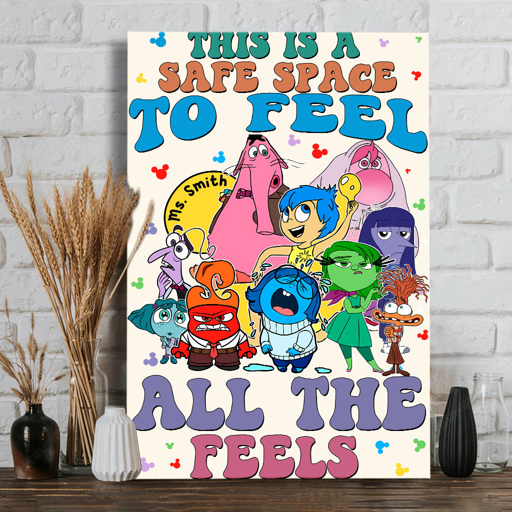 Personalized Canvas Print Safe Space Feelings Gift for Teacher Canvas And Poster GradoCreations