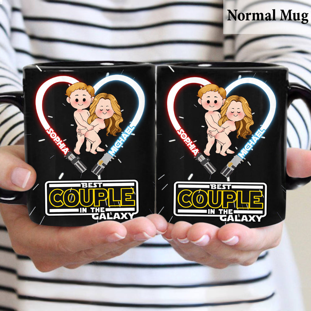 Personalized Couple Mug Custom Names Best Couple in the Galaxy Gift Mug GradoCreations