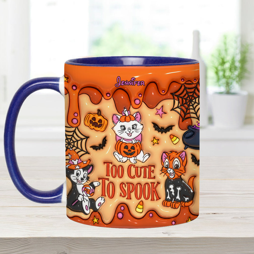 Personalized Halloween Accent Mug Cute Cat Design Gift Accent Mug GradoCreations