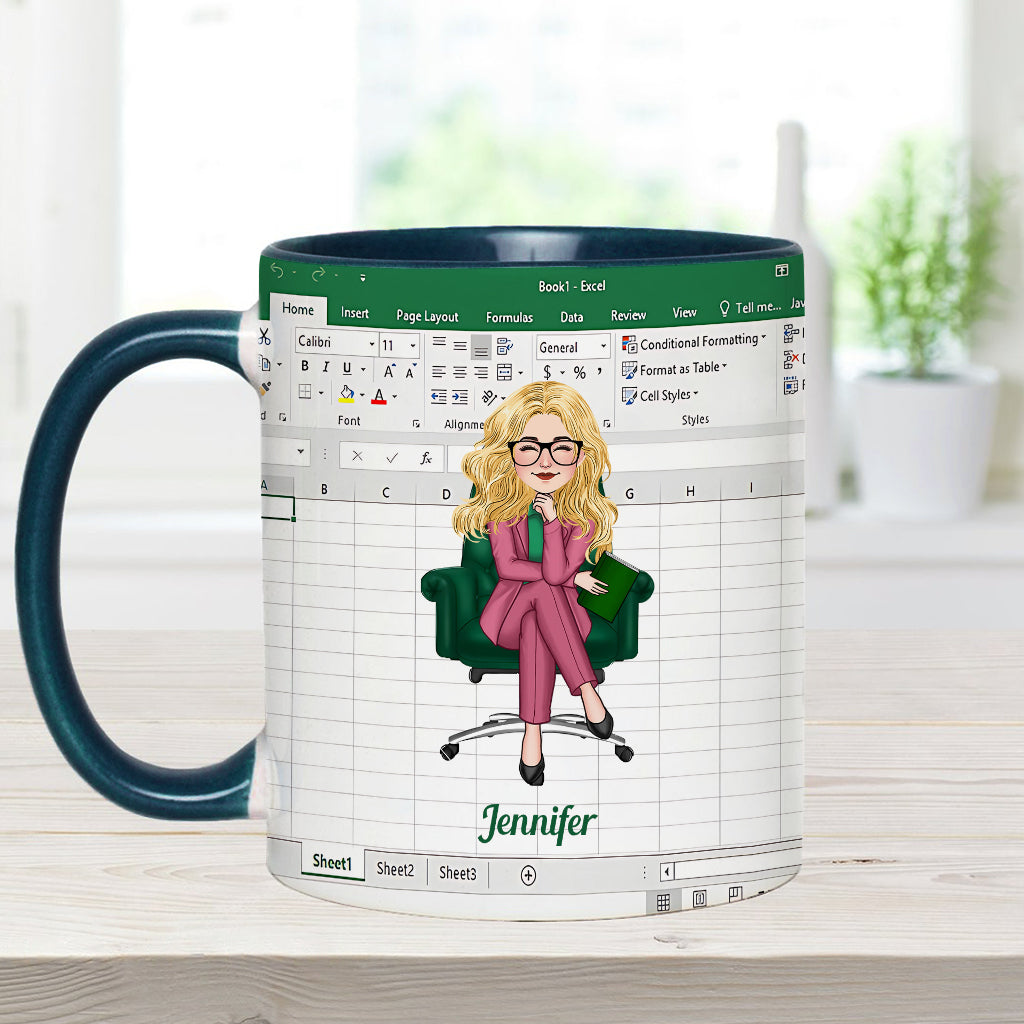 Personalized Accent Mug Custom Colleague Gift with Name Accent Mug GradoCreations
