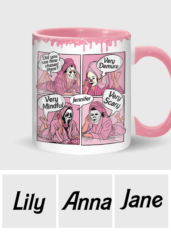 Personalized Spooky Accent Mug Custom Name Unique Gift Accent Mug GradoCreations