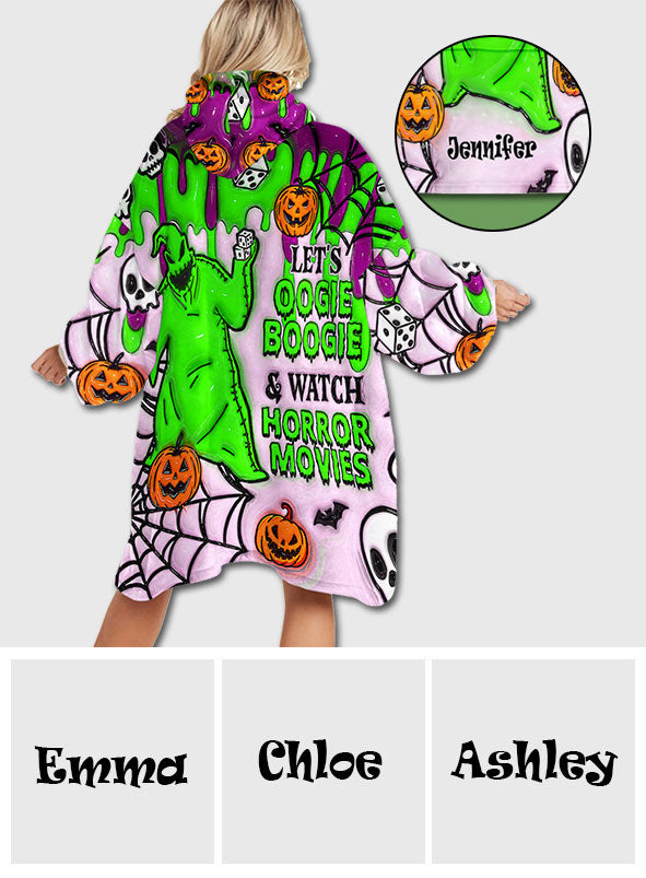 Personalized Oogie Boogie Blanket Hoodie for Halloween & Christmas Gift Blanket Hoodie GradoCreations