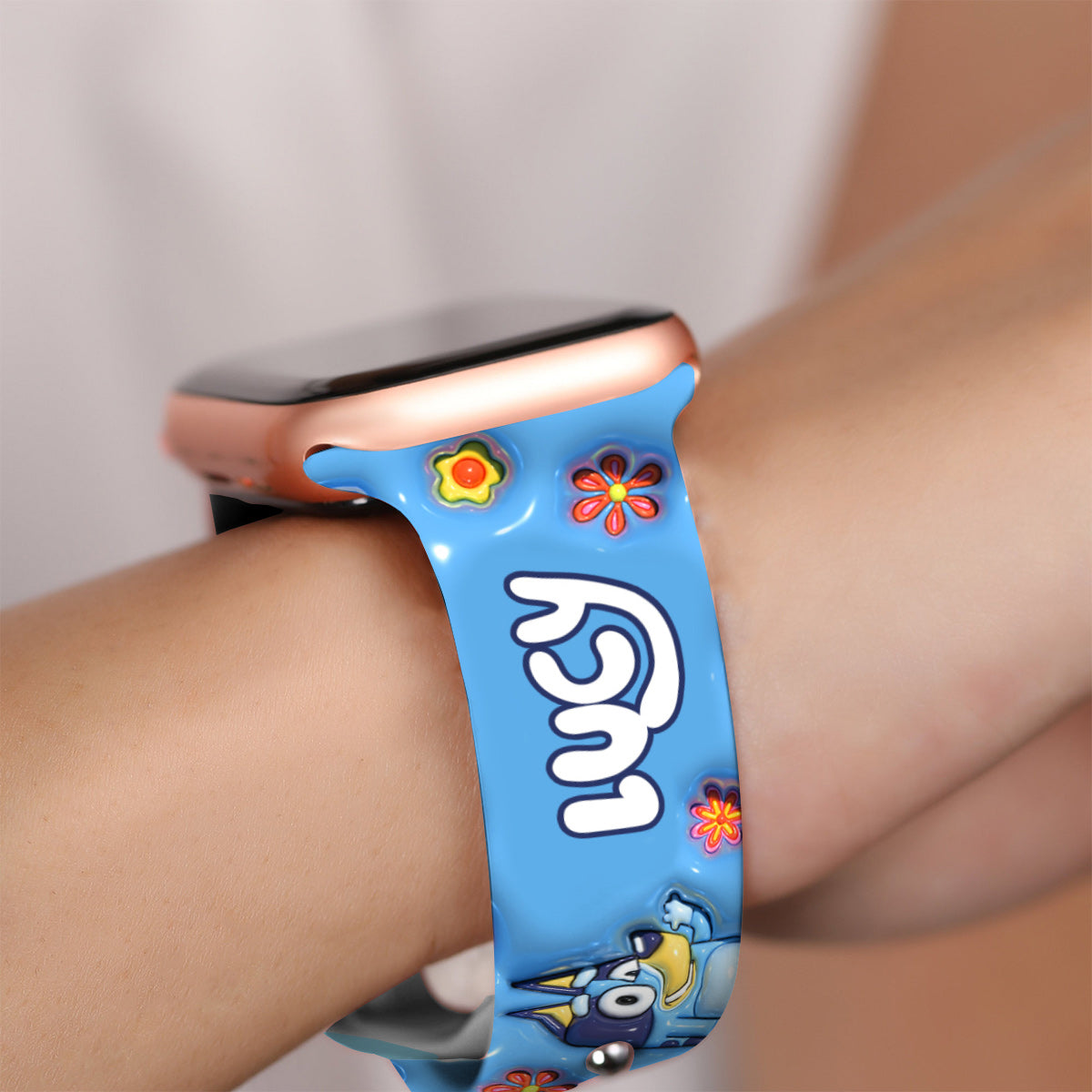 Personalized Silicone Apple Watch Band with Cute Design for Kids Apple Watch Band GradoCreations