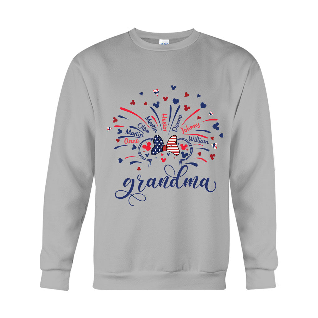 Personalized Firework Mouse T-shirt & Hoodie for Family | 4th of July Gift T-shirt & Hoodie GradoCreations