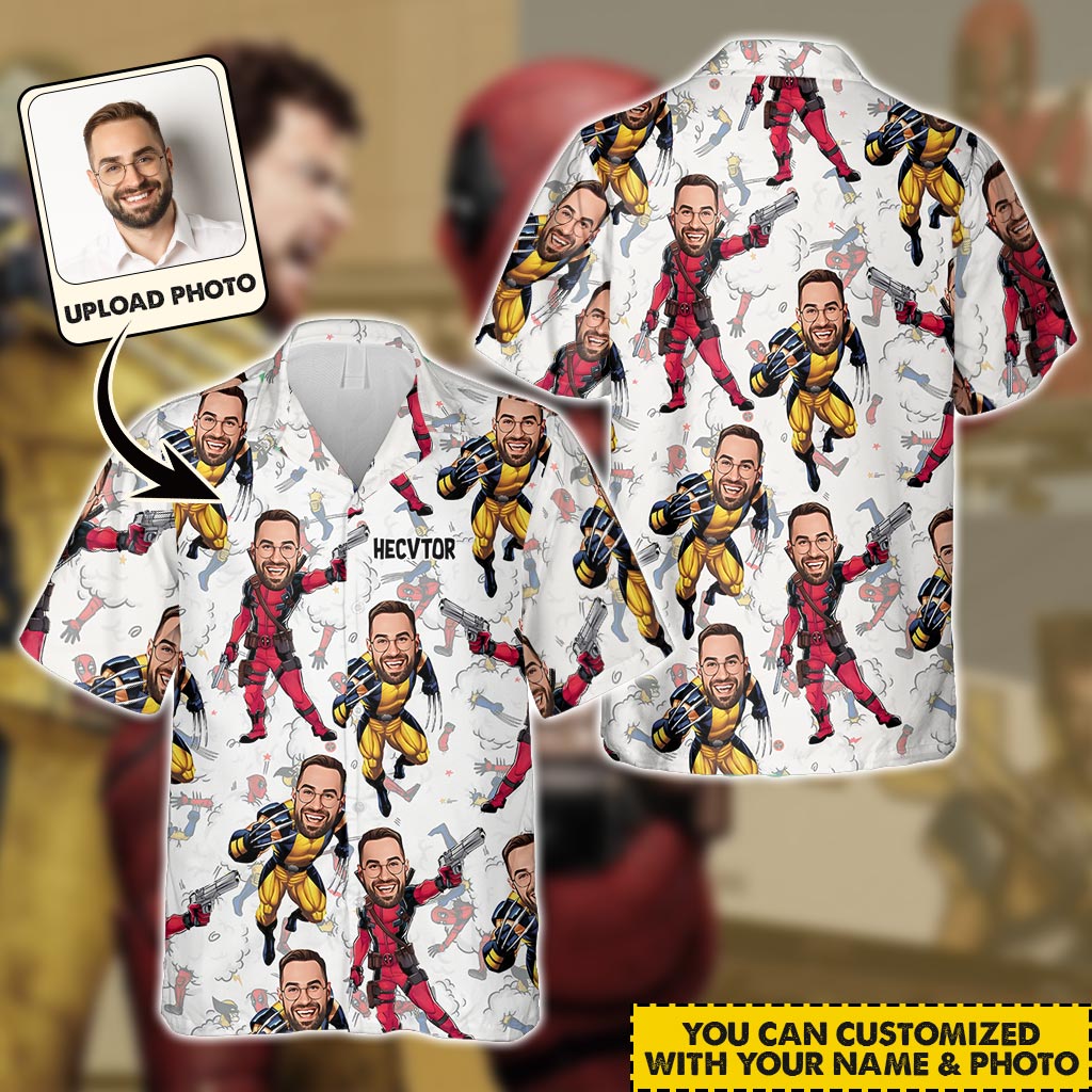 Personalized Cartoon Hawaiian Shirt Custom Name Gift for Him Hawaiian Shirt GradoCreations