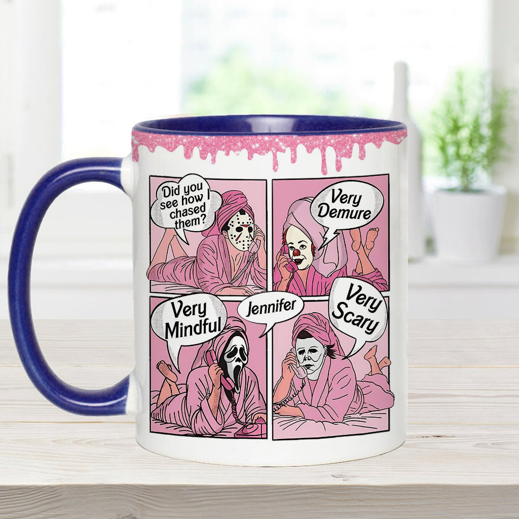 Personalized Spooky Accent Mug Custom Name Unique Gift Accent Mug GradoCreations