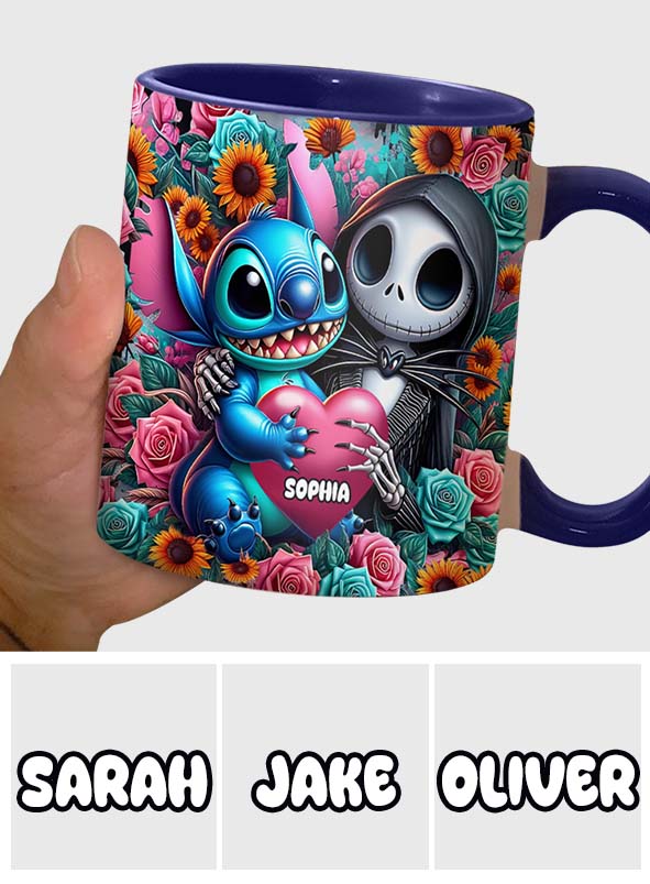 Personalized Nightmare Accent Mug Custom Name Gift for Halloween Accent Mug GradoCreations
