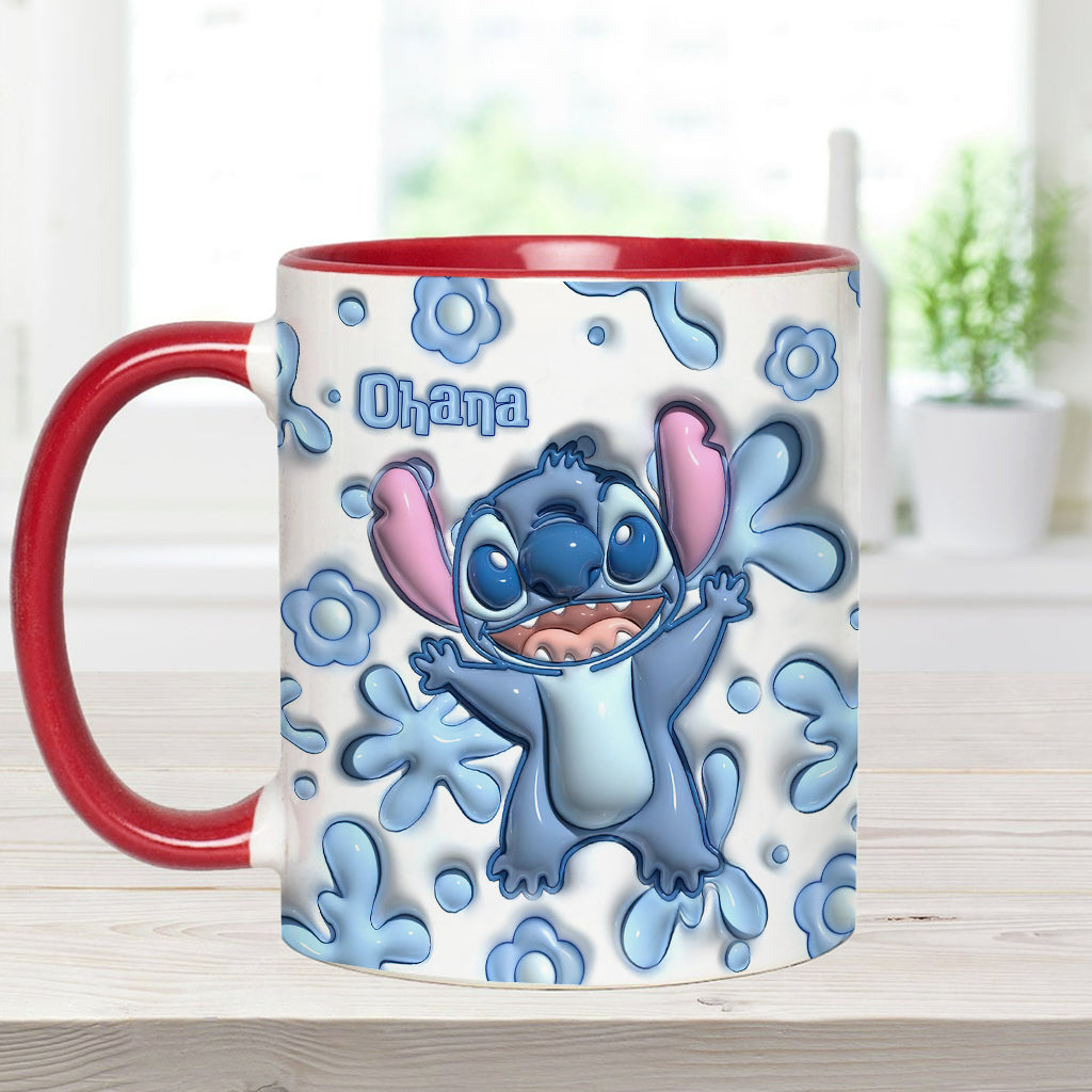 Personalized Ceramic Accent Mug Ohana Design Custom Name Gift Accent Mug GradoCreations