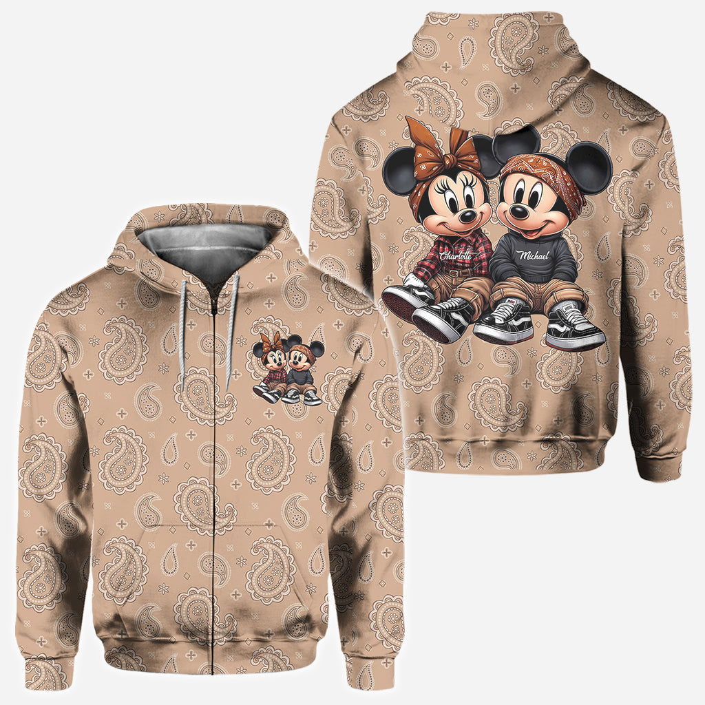 Personalized All Over Shirt Cute Mouse Couple Gift for Anniversary All Over Shirt GradoCreations