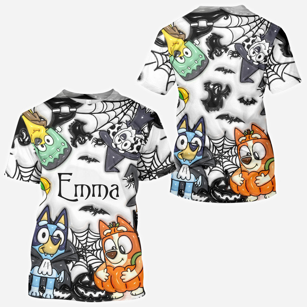 Personalized Halloween All-Over Shirt Custom Name Gift for Kids All Over Shirt GradoCreations