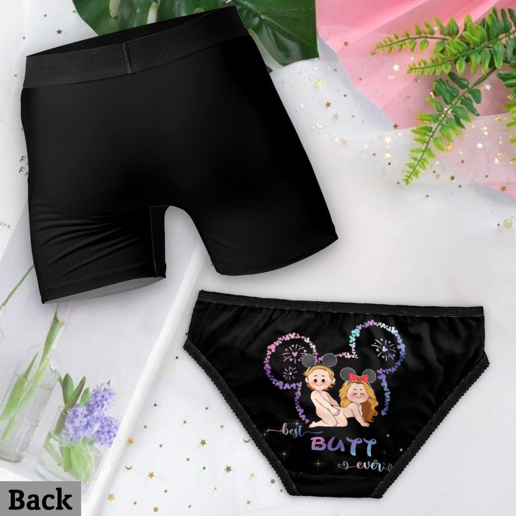 Personalized Lace Border Women's Briefs & Men's Boxers Gift for Couples Lace Border Women Briefs And Men’s Boxer Briefs GradoCreations