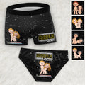 Personalized Best Couple in the Galaxy Briefs Set for Him & Her Lace Border Women Briefs And Men’s Boxer Briefs GradoCreations