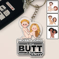 Personalized Transparent Acrylic Keychain Custom Name Gift for Couples One-sided Keychain GradoCreations