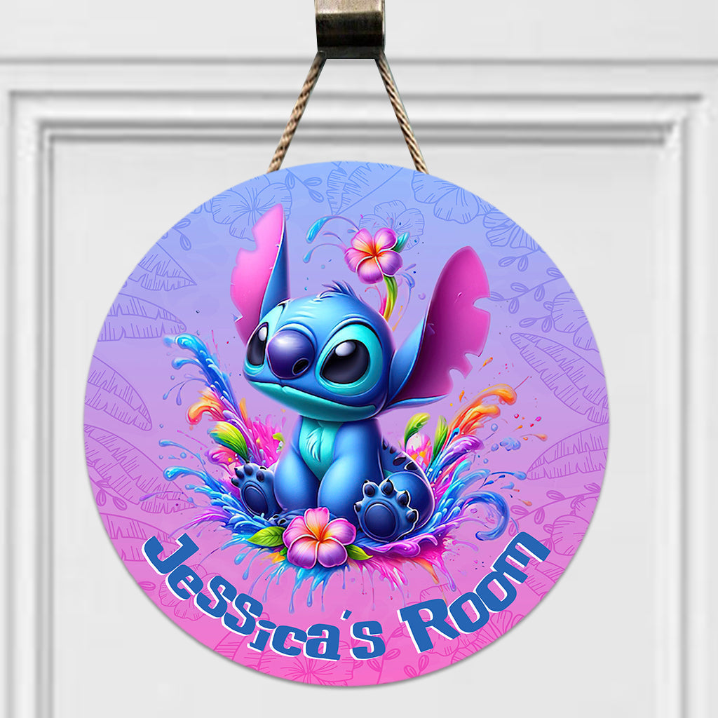 Personalized Round Wood Sign with Name Custom Gift for Kids Round Wood Sign GradoCreations