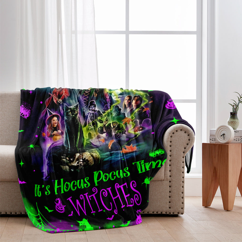Personalized Witches Blanket Custom Name Halloween Gift Blanket GradoCreations