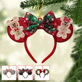 Personalized Christmas Mouse Ears Ornament Custom Name Gift Ornament GradoCreations