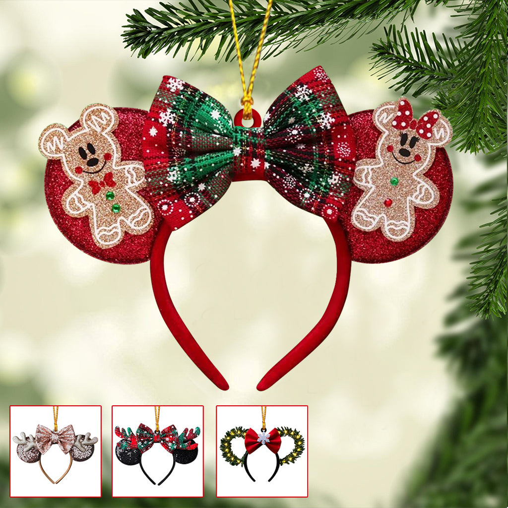 Personalized Christmas Mouse Ears Ornament Custom Name Gift Ornament GradoCreations