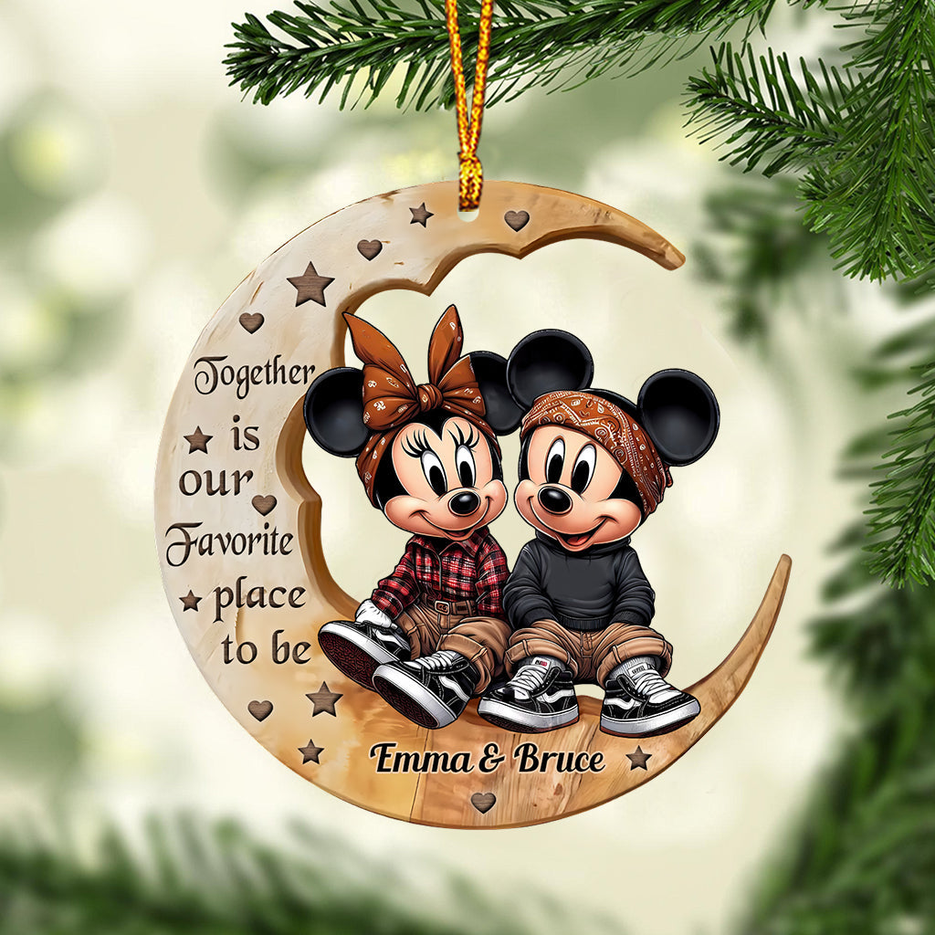 Personalized Acrylic Moon Ornament Custom Name Gift for Couples Ornament GradoCreations