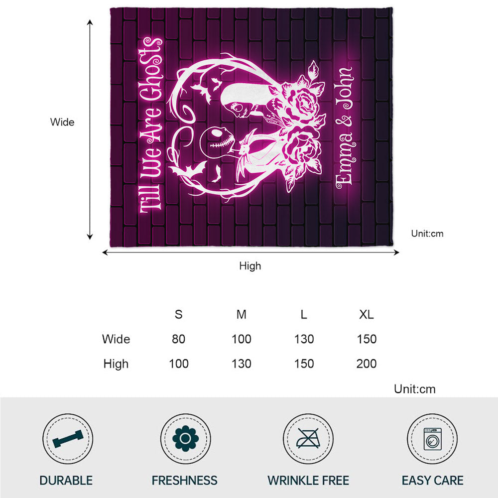 Personalized Nightmare Blanket Custom Couples Gift for Halloween Blanket GradoCreations