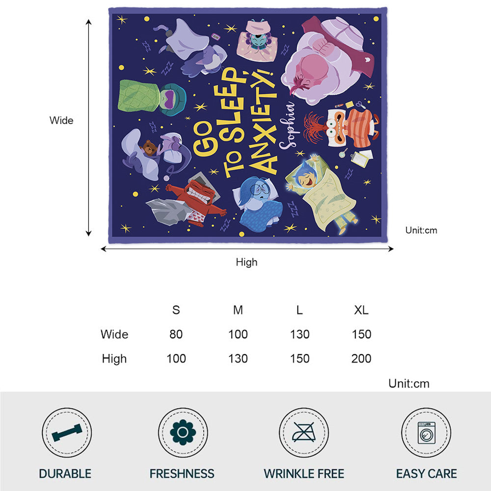 Personalized Flannel Blanket with Joyful Design for Kids Blanket GradoCreations