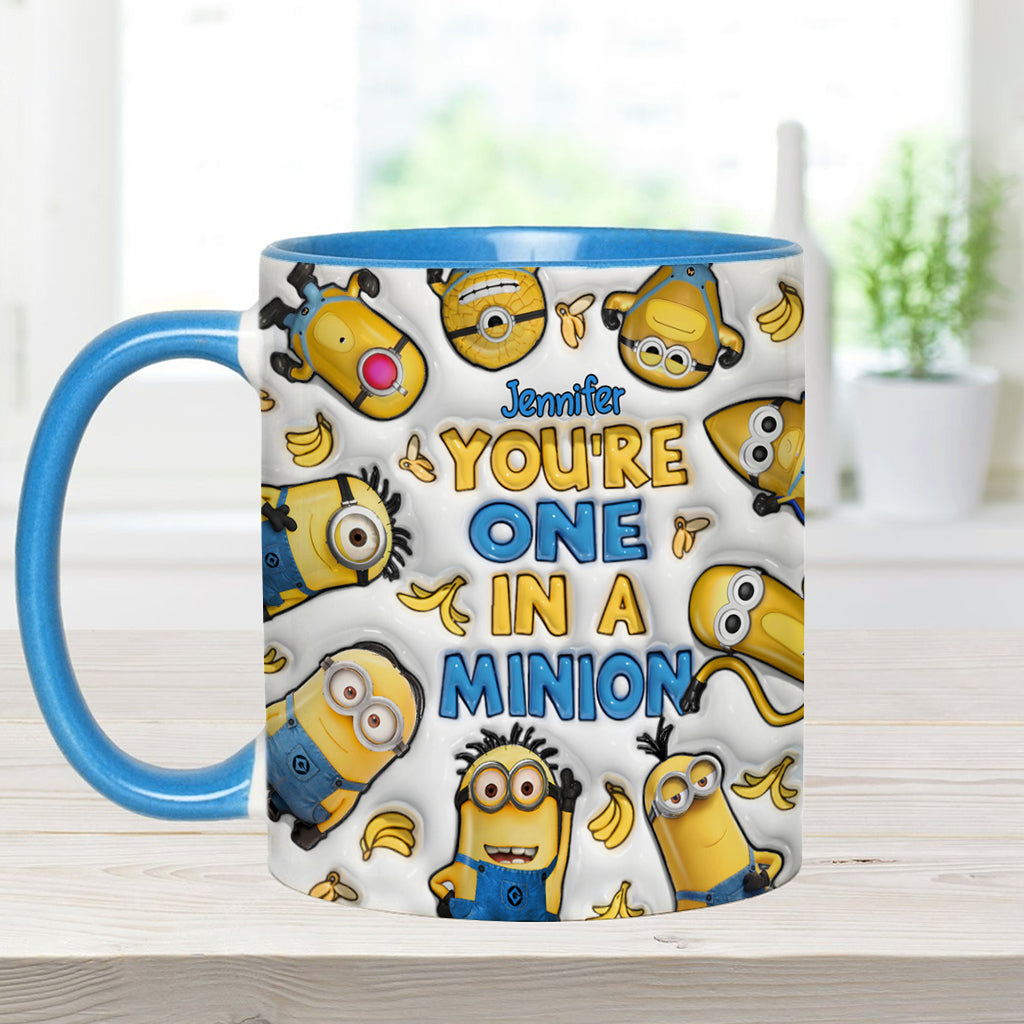 Personalized Minion Accent Mug Custom Name Gift for Birthday Accent Mug GradoCreations