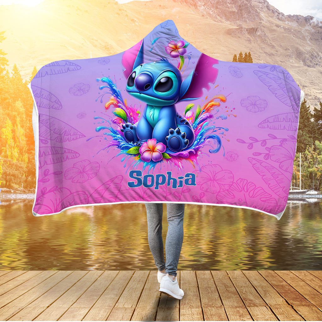 Personalized Hooded Blanket with Cute Character Design for Kids Hooded Blanket GradoCreations