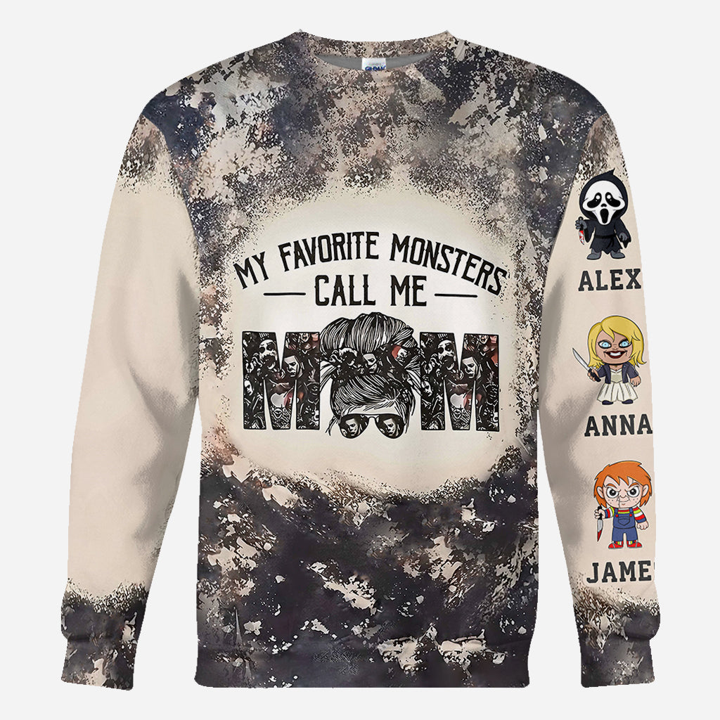 Personalized All-Over Shirt My Favorite Monsters Call Me Mom Gift for Mother's Day All Over Shirt GradoCreations