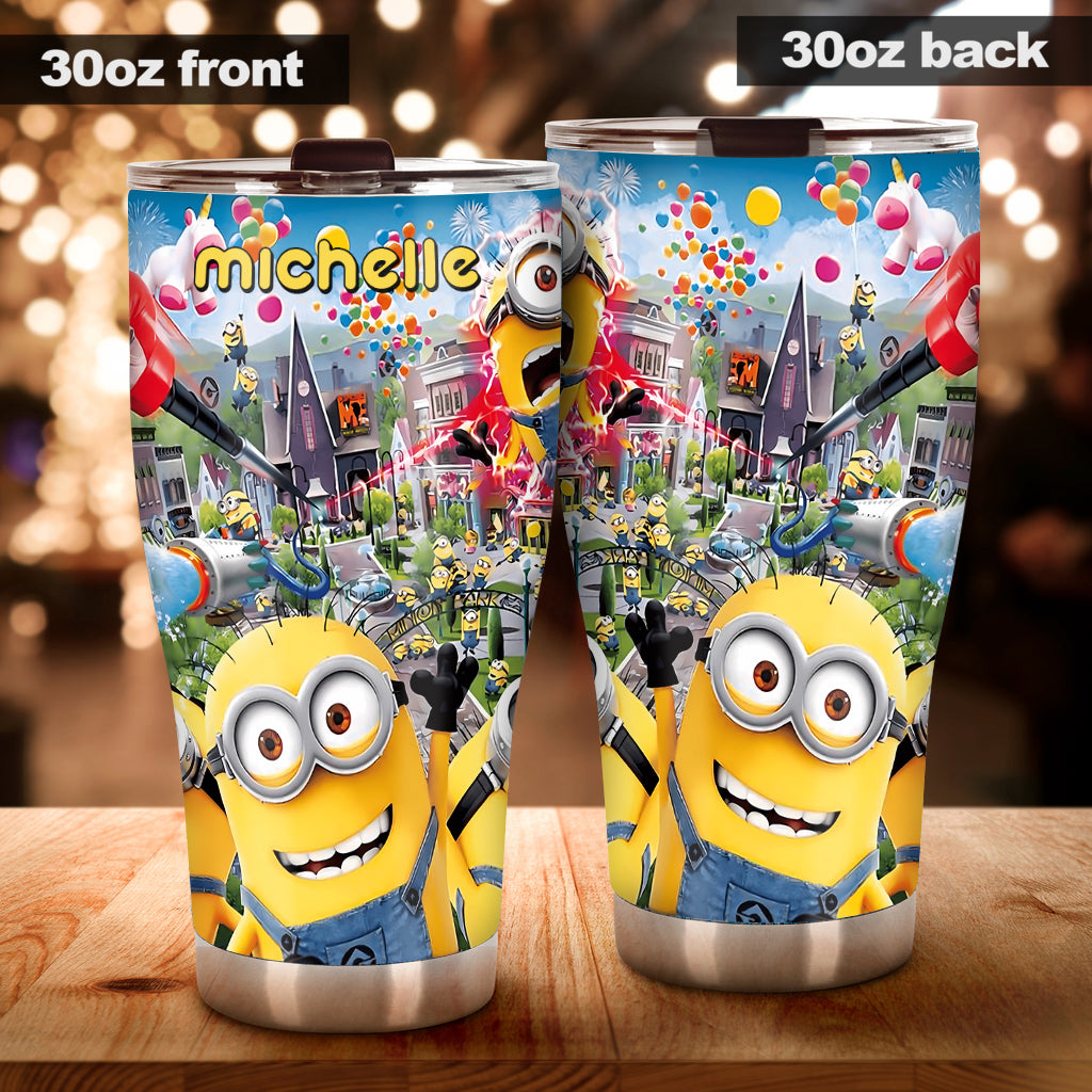 Personalized Fun Tumbler with Minions Custom Design Gift for Kids Tumbler GradoCreations