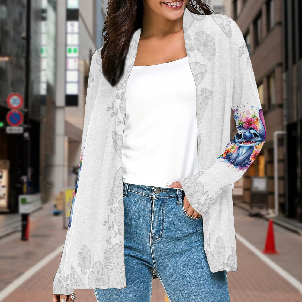 Personalized Ohana Cardigan with Stitch Design for Women Cardigan GradoCreations