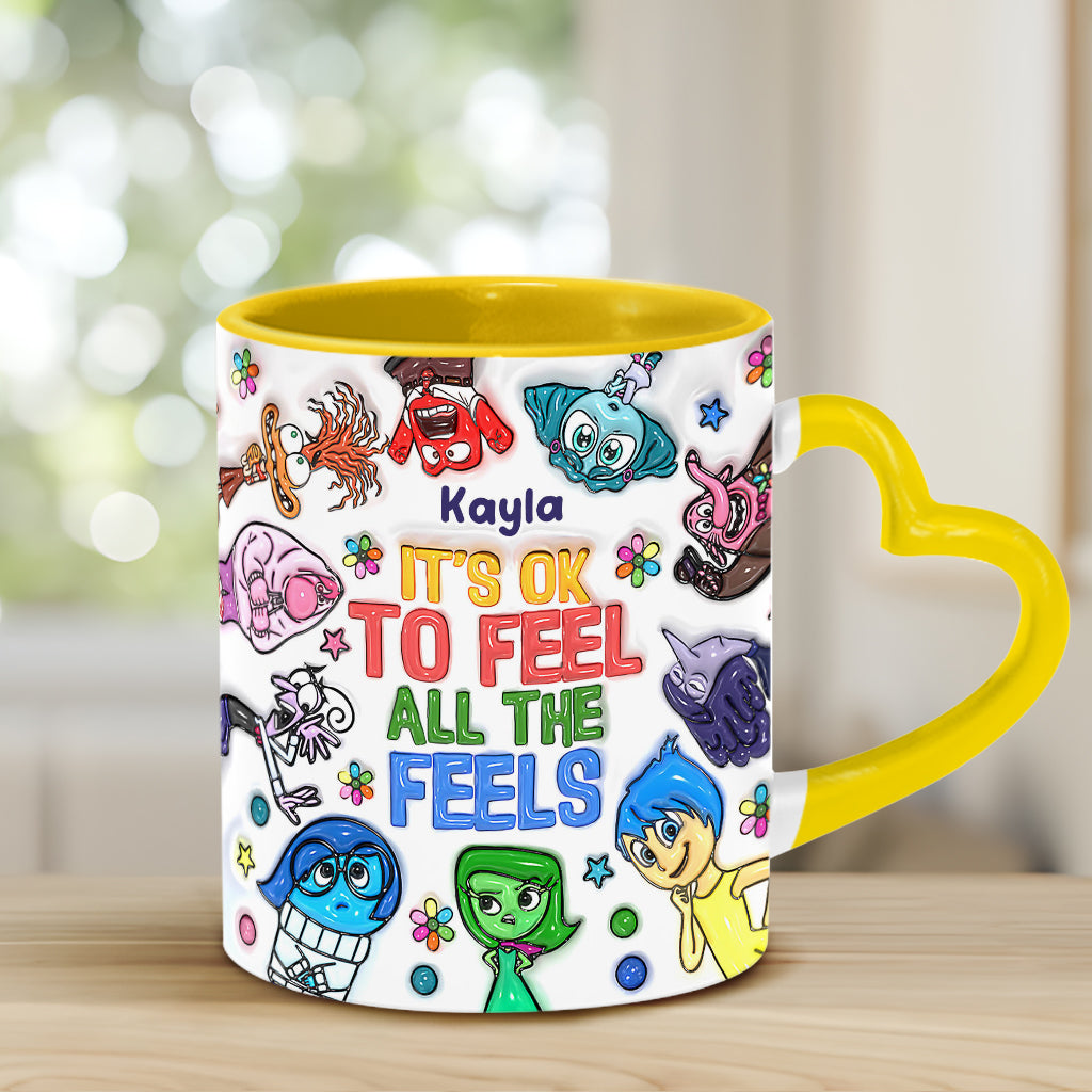 Personalized Heart Handle Mug Custom Name Gift for Mom Heart Handle Mug GradoCreations