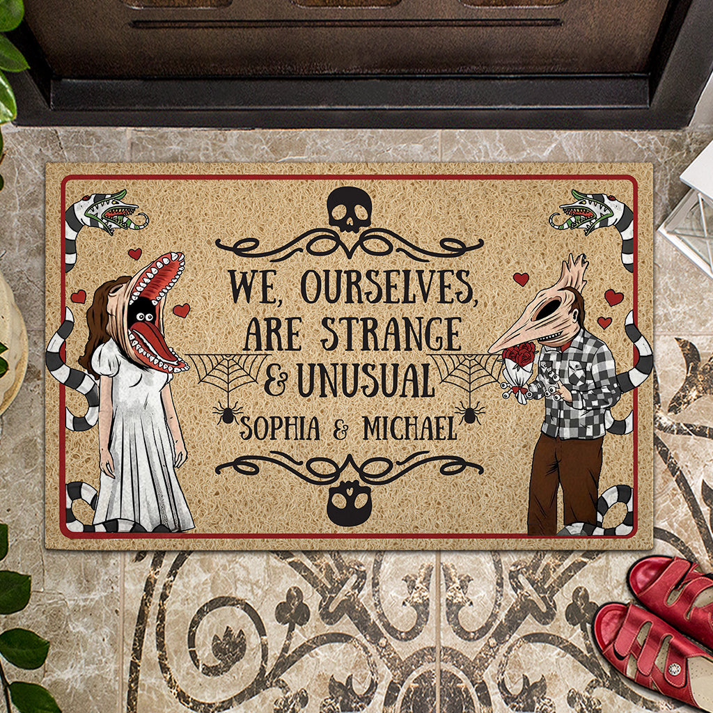 Personalized Doormat We Ourselves Are Strange & Unusual Gift for Couples Doormat GradoCreations