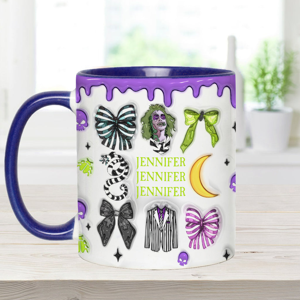 Personalized Accent Mug with Unique Design for Halloween Gift Accent Mug GradoCreations