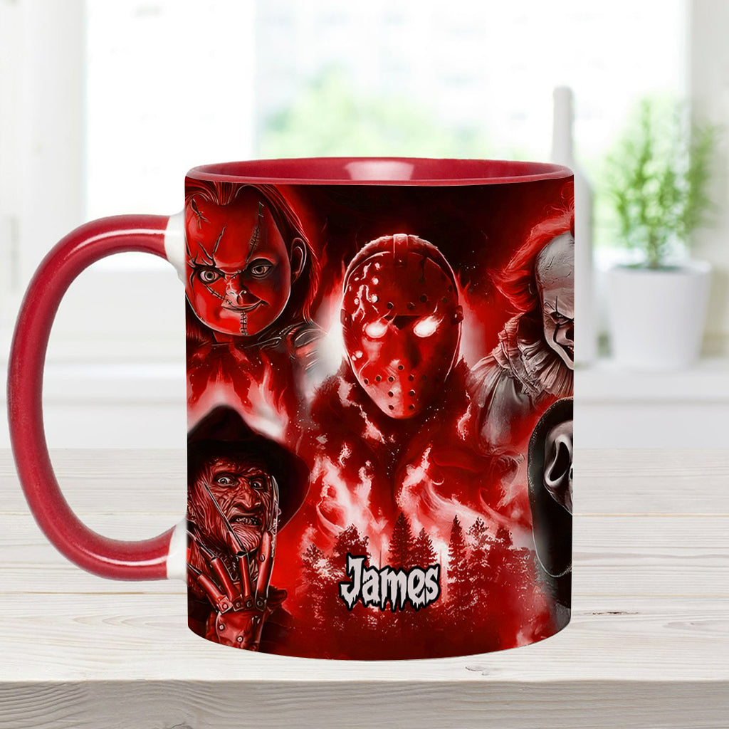 Personalized Horror Movie Accent Mug Custom Name Gift for Fans Accent Mug GradoCreations