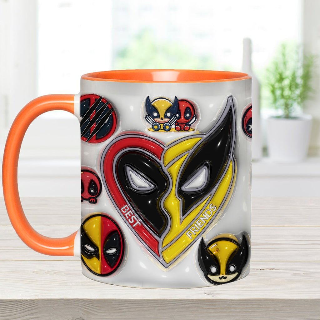 Personalized Accent Mug for Best Friends Custom Names Gift Accent Mug GradoCreations